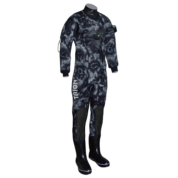 (트라이온 TN-111 - 맞춤복)스쿠버 캐모 드라이슈트 건식 잠수복